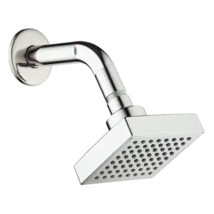 Chuveiro Quadrado Cromado 85x85mm 1A Tubo Flux