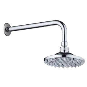 Chuveiro Redondo Cromado 200mm T108 Tubo Flux