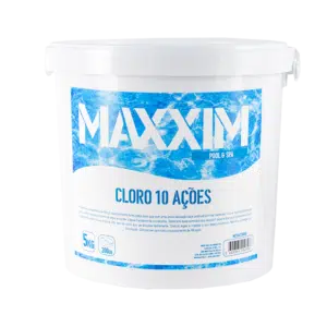 Cloro 10 Açoes Tableta 200gr Bicapa 5Kg Maxxim