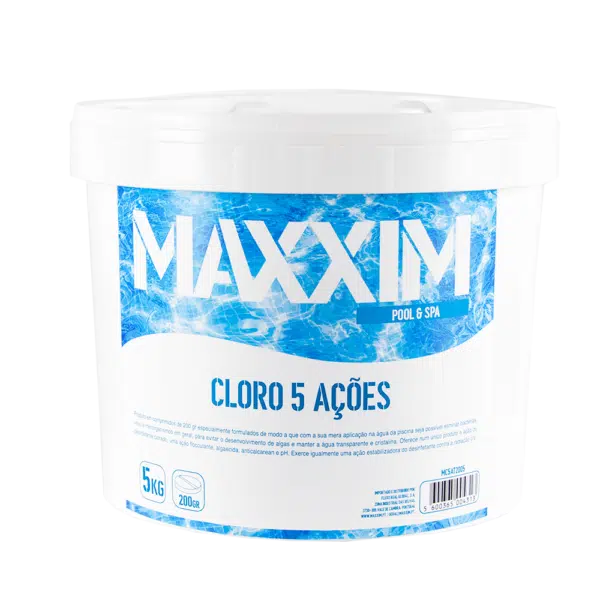 Cloro 5 Açoes Tableta 200gr 5Kg Maxxim