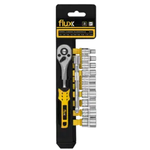 Conjunto Chave Caixa Cromo Vanadium 12 Peças 1/4 Flux