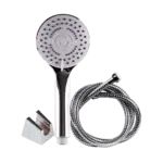 Conjunto Chuveiro 3 Funções+Bicha 1,50mt+Suporte Flux