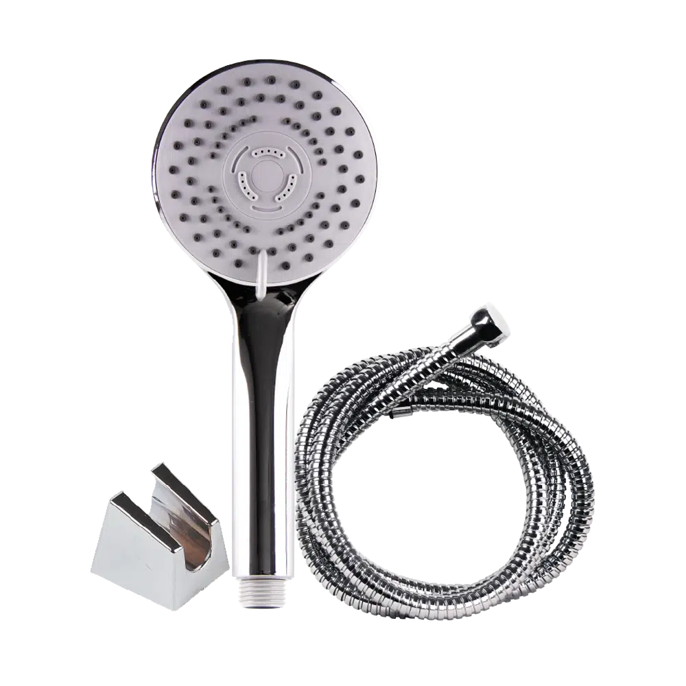 Conjunto Chuveiro 3 Funções+Bicha 1,50mt+Suporte Flux
