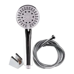 Conjunto Chuveiro 5 Funções+Bicha 1,75mt+Suporte Flux