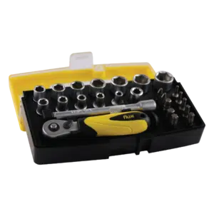 Conjunto Estojo Chave Caixa Crom. Vanadium 25 Peças  1/4  Flux