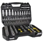 Conjunto Mala Chave Caixa Cromo Vanadium 94 Peças 1/4-1/2" Flux