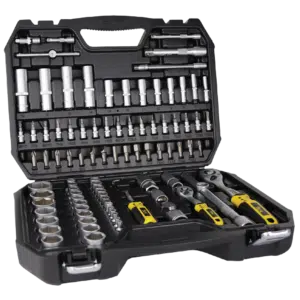 Conjunto Mala Chave Caixa Cromo Vanadium 94 Peças 1/4-1/2" Flux