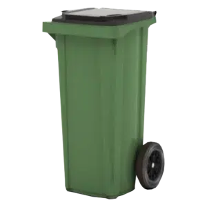 Contentor Polietileno Verde Com Rodas 120Lts Flux