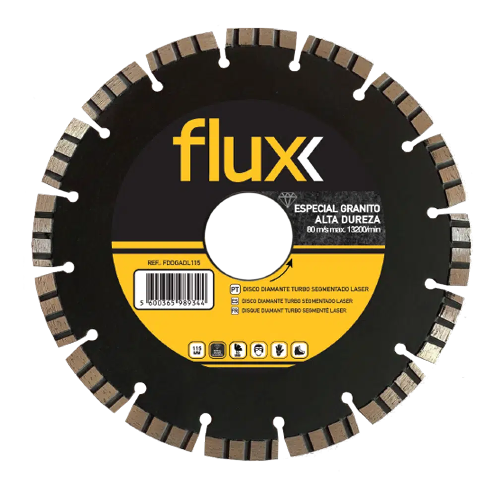 Disco Diamante Granito Alta Dureza Laser 115mm Flux