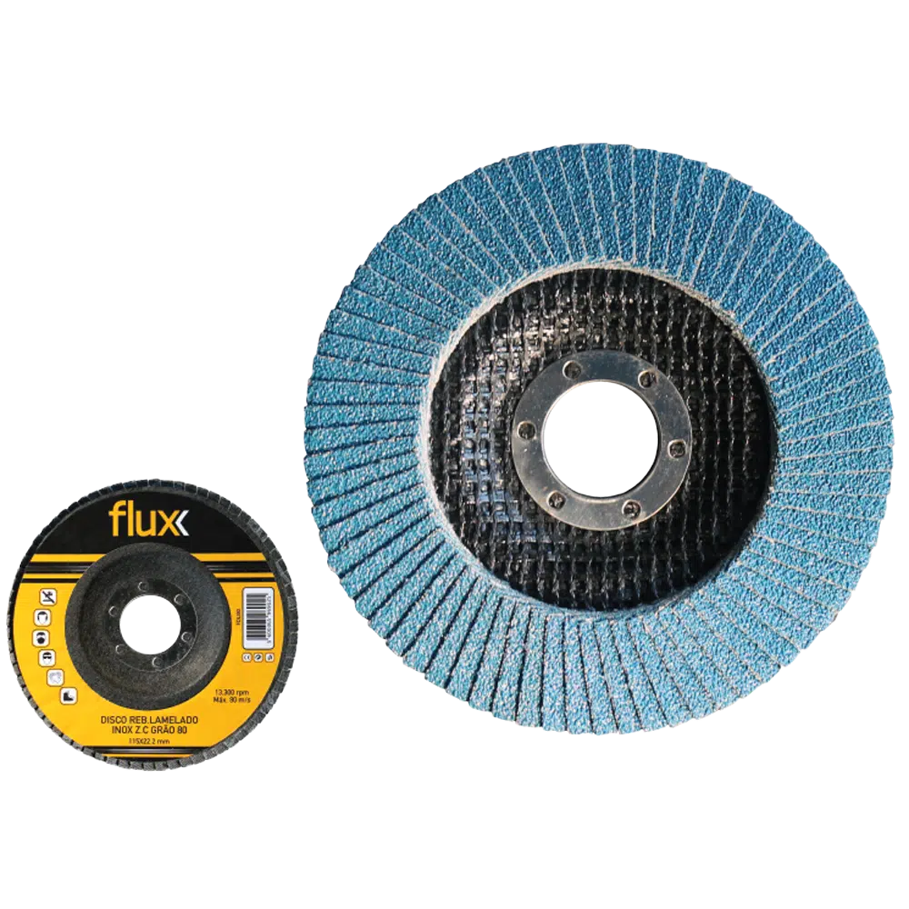 Disco Rebarbar Lamelado Inox Zirconia G80 Flux