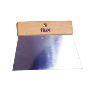 Espátula Lisa Inox Cabo Madeira 160 mm Flux