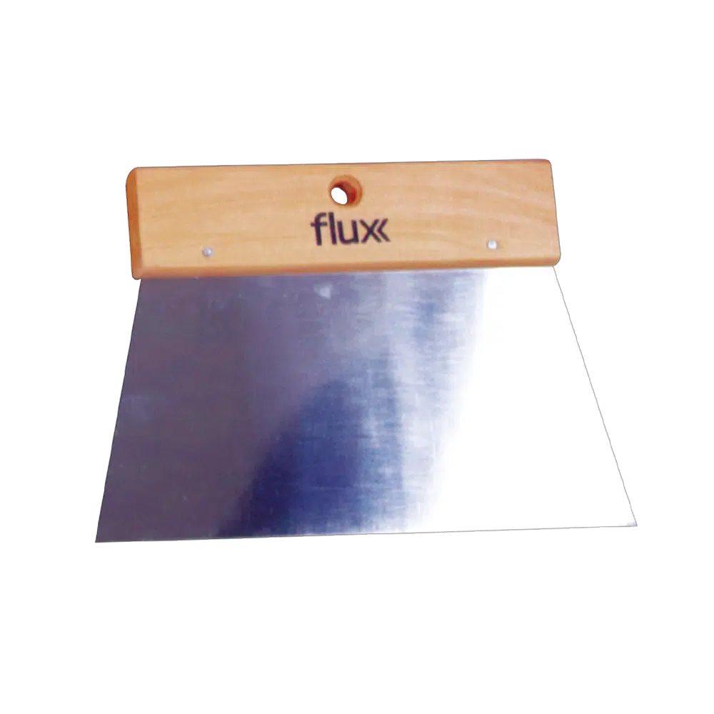 Espátula Lisa Inox Cabo Madeira 250 mm Flux