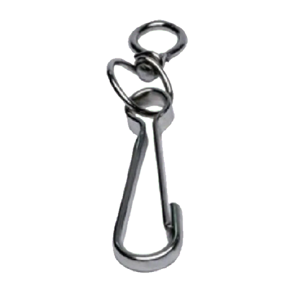 Gancho Simples Elo Móvel Niquelado 80mm Flux