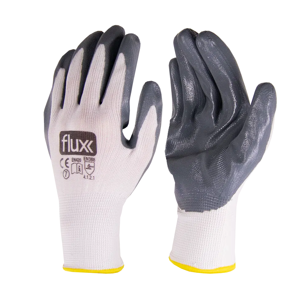 Luva Nitrilica Cinza Flux