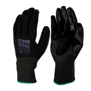 Luva Nitrilica Preta Flux