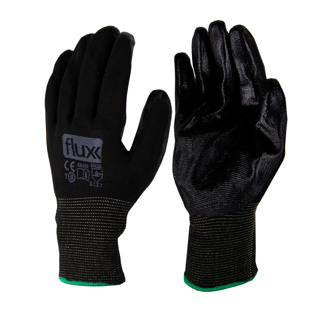 Luva Nitrilica Preta 10 Flux