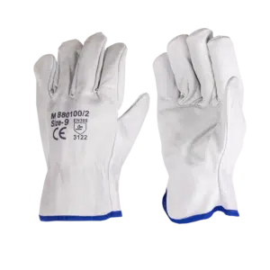 Luva Pele Genuína Branca Flux