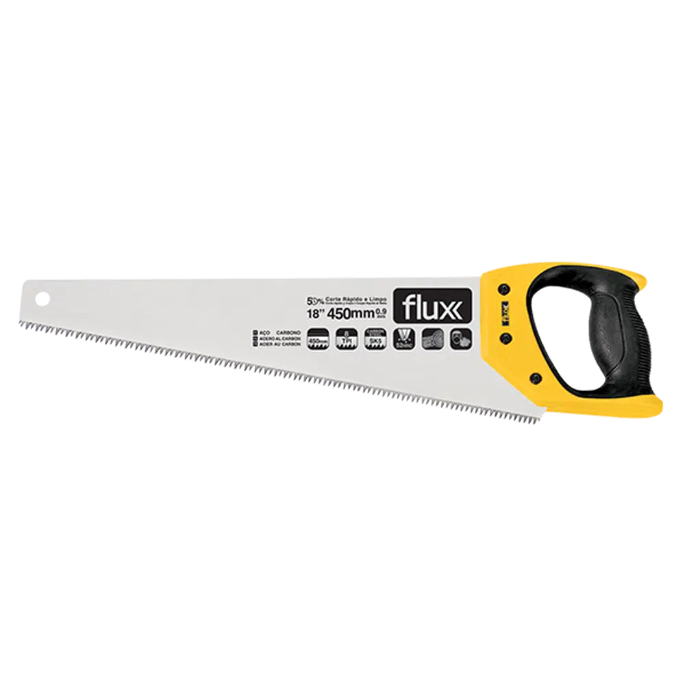 Serrote Carpinteiro Folha Larga Cabo Bimatéria 500mm Flux - Image 2