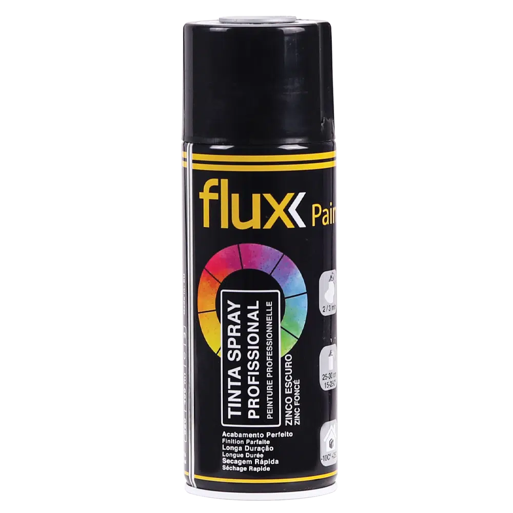 Tinta Spray Zincado 400ml Zincado escuro Flux