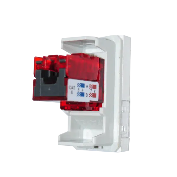 Modulo Conector RJ45 1 Saída  CAT6 2 Módulos Branco 45976 SBR - Image 2