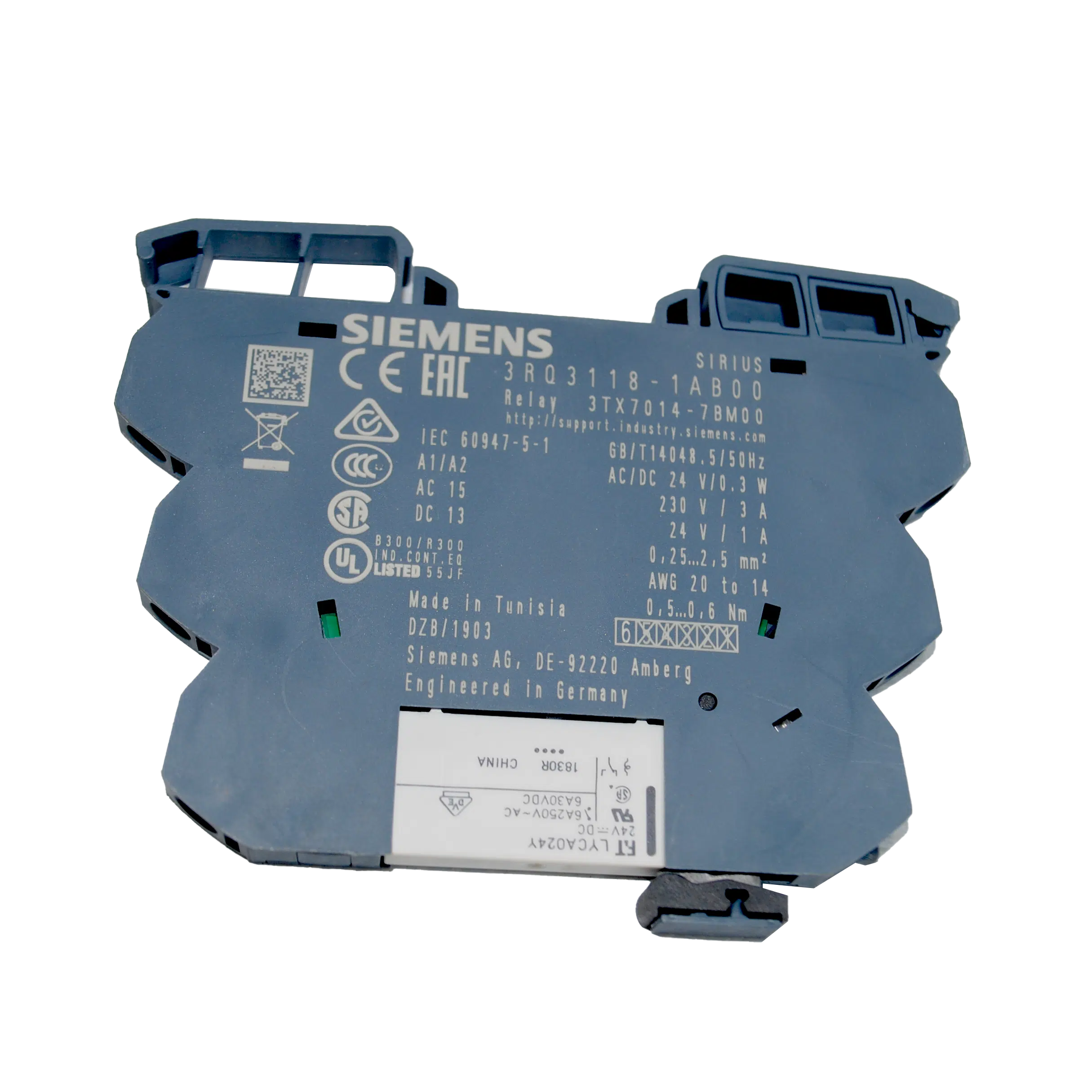 Relé Plug-in 1CO 6A 24V AC/DC 3RQ3118-1AB00