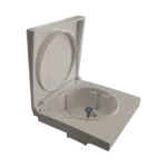 Centro de Tomada Schuko com Tampa e Obturador IP44 Ref.90634 TMF