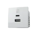 Carregador Duplo USB Tipo A e Tipo C Branco Ref. 45381 SBR