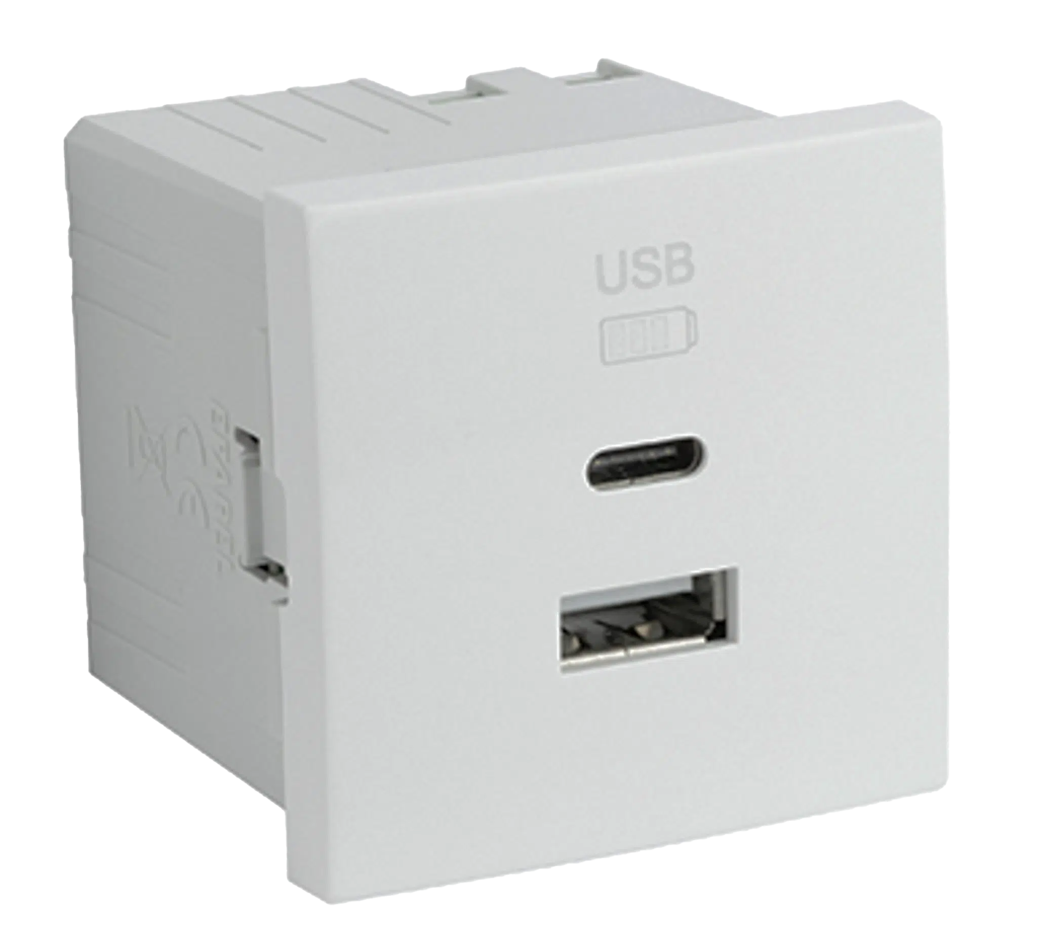Carregador Duplo USB Tipo A e Tipo C Branco Ref. 45381 SBR - Image 2