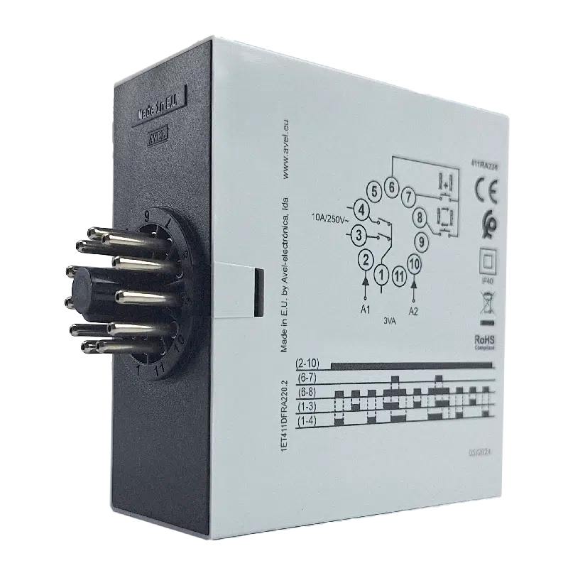 Relé de Alternância 230VAC/DC para 2 Motores 411RA220.023.01 - Image 2