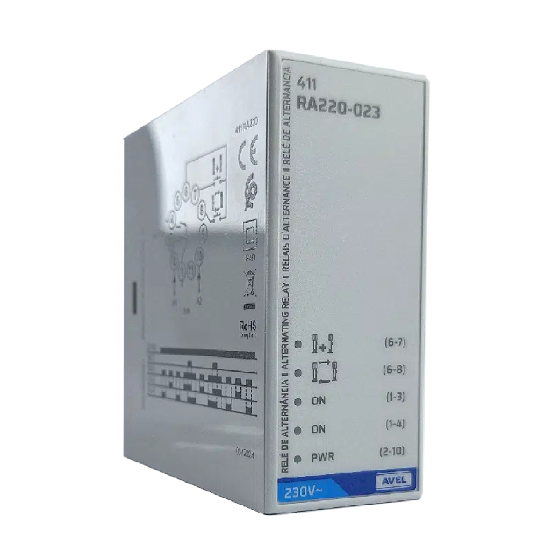 Relé de Alternância 230VAC/DC para 2 Motores 411RA220.023.01