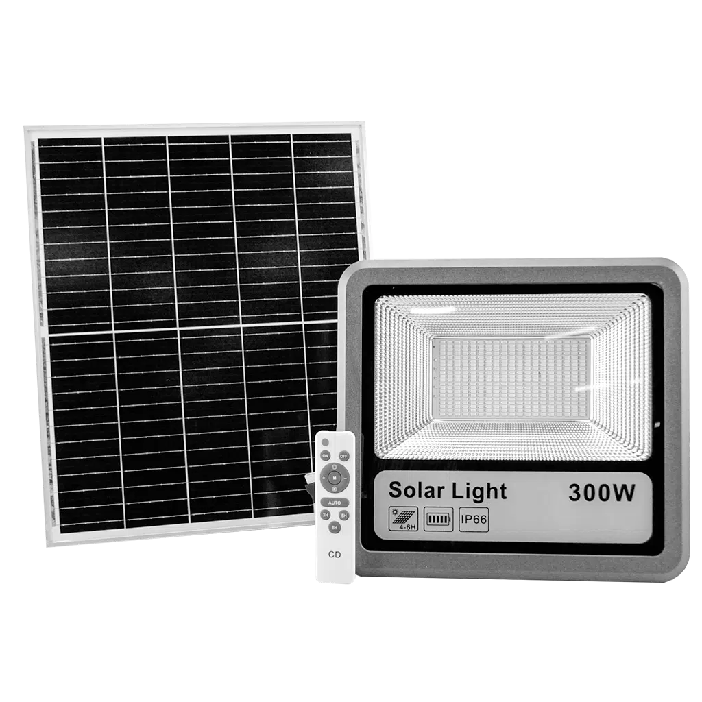 Projector LED Solar 200W 6500K Com Fotocélula e Controlo Remoto VS-SFL-B20