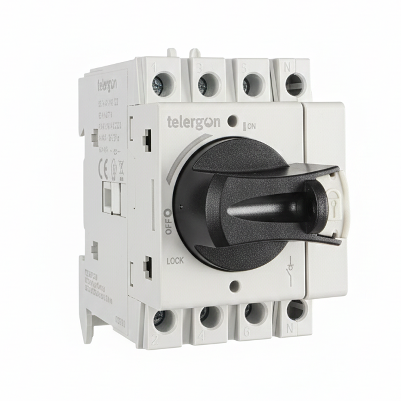 Interruptor Geral 3P+N 40A PUNHO DIREC Telergon S3-00403N1DB