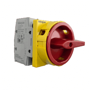 Interruptor Geral 3P+N 80A manípulo vermelho Telergon S3-00803N4PM