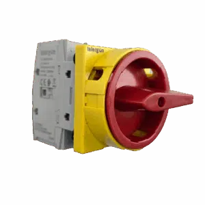 Interruptor Geral 3P+N 40A manípulo vermelho Telergon S3-00403N4PM