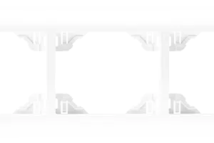 Efapel Espelho Triplo Horizontal 70931 Marfim TMF