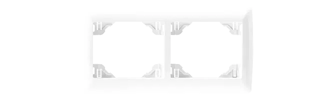 Efapel Espelho Duplo Horizontal 70921 MARFIM/OURO TMO