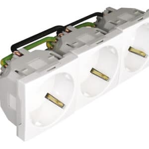 Efapel Tomada Tripla 45194 6MODU VM Schuko SVM