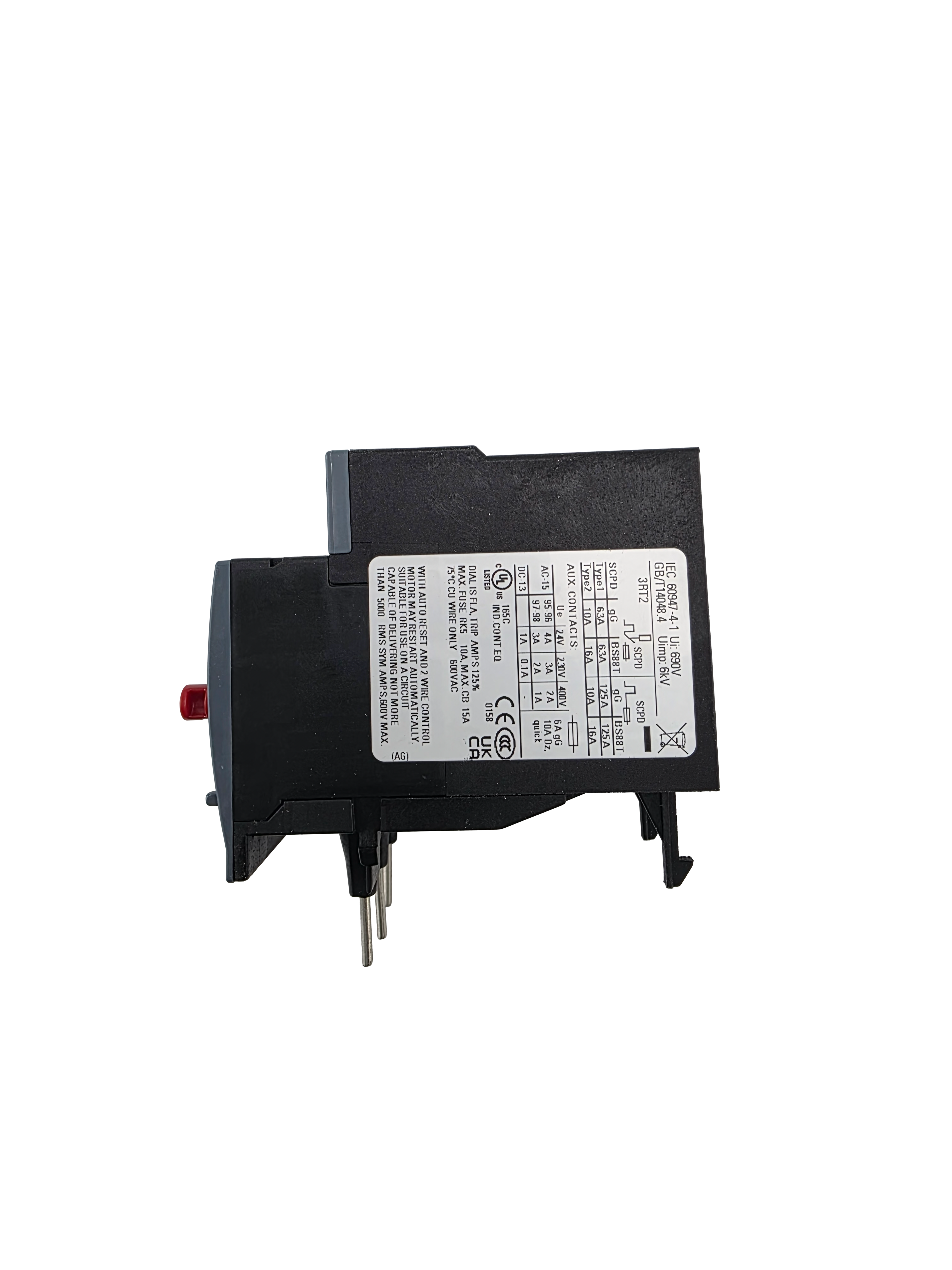 Siemens Rele Termico Motorizado 1.1KW 2,2-3,2A 3RU2126-1DB0 - Image 2