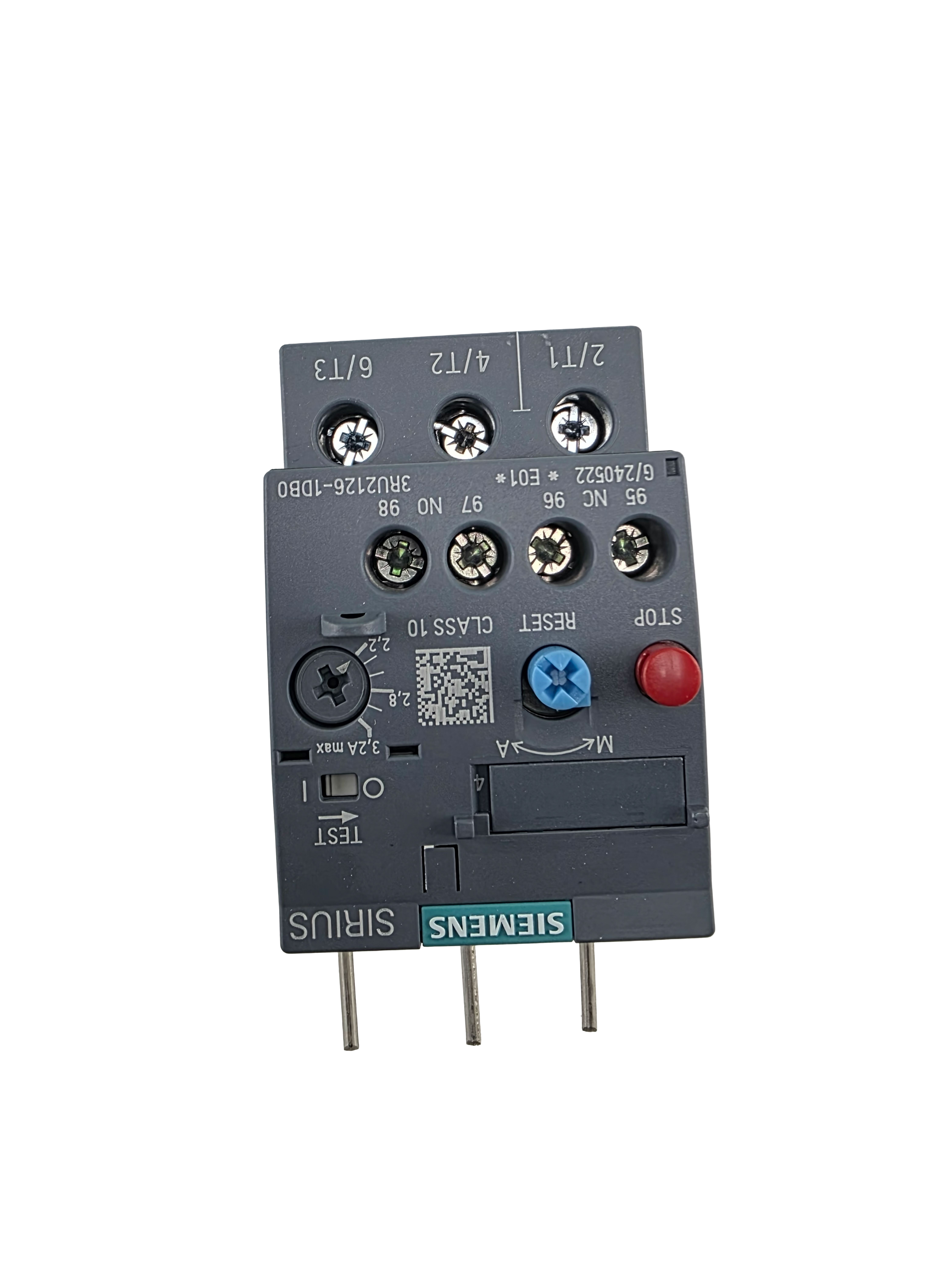 Siemens Rele Termico Motorizado 1.1KW 2,2-3,2A 3RU2126-1DB0